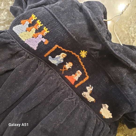 The Smocking Place Christmas romper - Picture 2 of 5